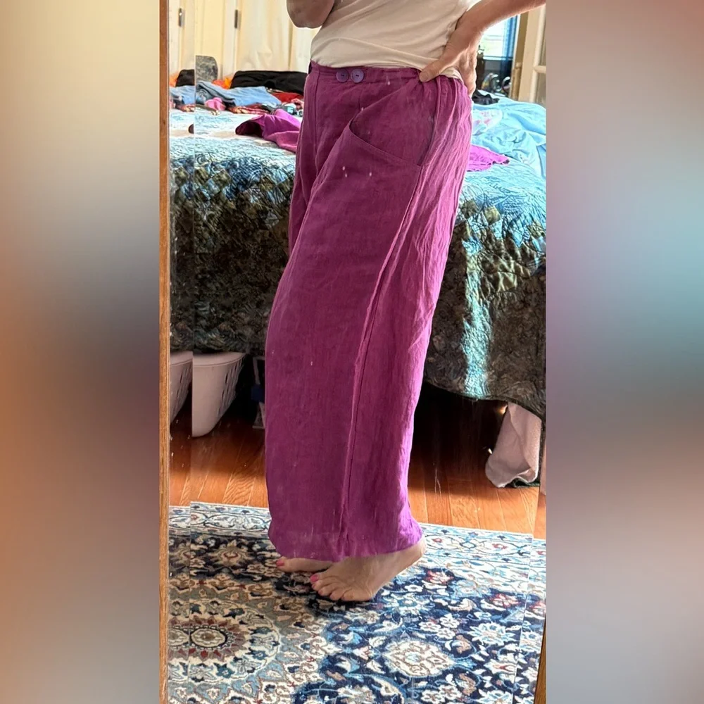 Purple Wide-Leg Pants - Picture 2 of 5